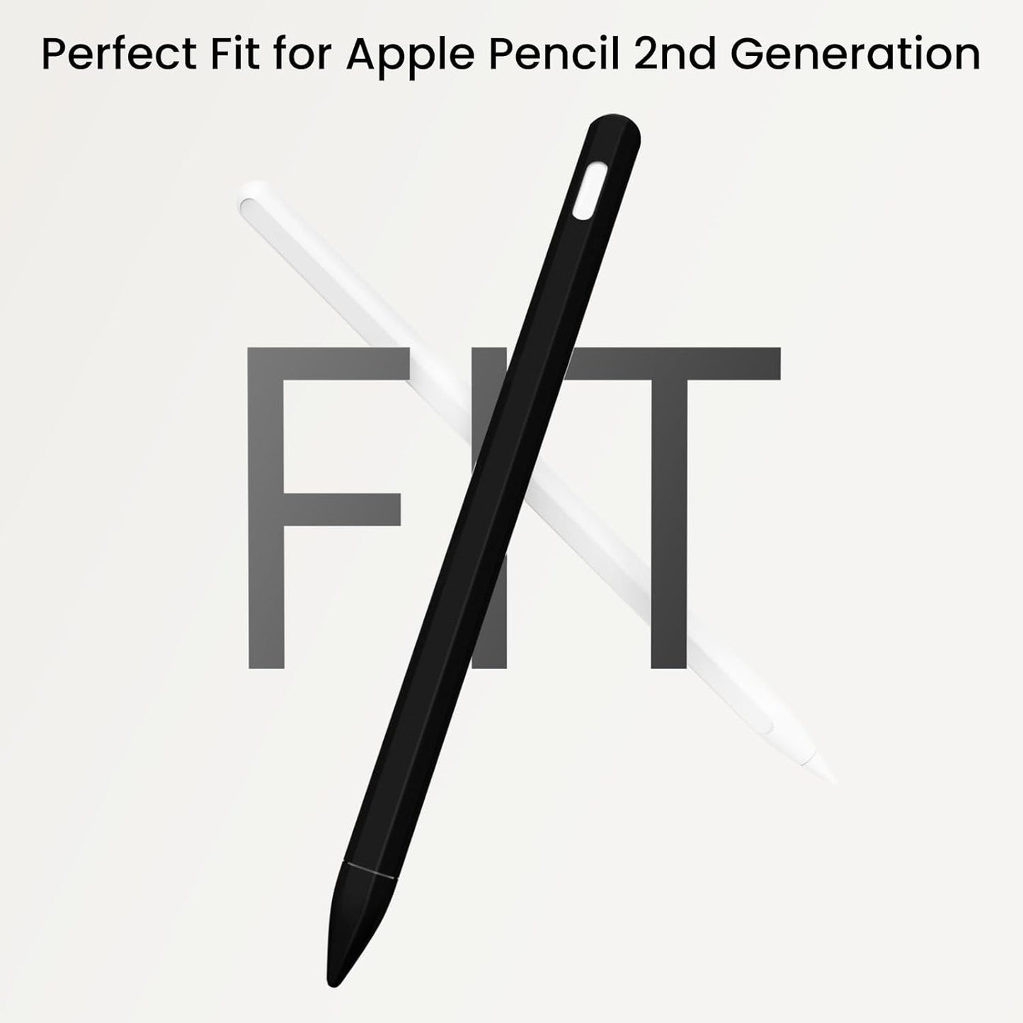 KELIFANG Silicone Case for Apple Pencil Pro 2024 & Apple Pencil 2nd Generation, Cute Pink Protective Skin Sleeve Cover Holder Grip and Tip Cap Accessories Compatible with iPad Pro 11 12.9 13 Inch