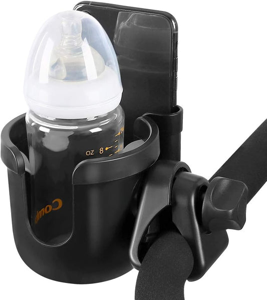 Accmor Stroller Cup Holder with Phone Holder, Bike Cup Holder, Universal Cup Holder for Uppababy Nuna Doona Strollers, 2-in-1 Cup Phone Holder for Walker Wheelchair Scooter Accessory - Colors A