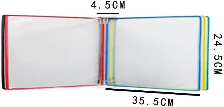 Wall Mount Reference Display System, Document Display Holders a4 with 5 Panels and 10 Pockets for 35 * 24 4.5CM,Folders(B)