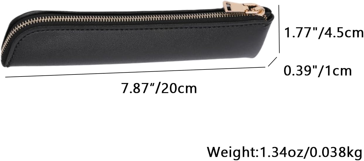 Canvas Pencil Case Small Pencil Pouch Slim Lightweight Pen Case Holder Cute Zipper Bag for School Office