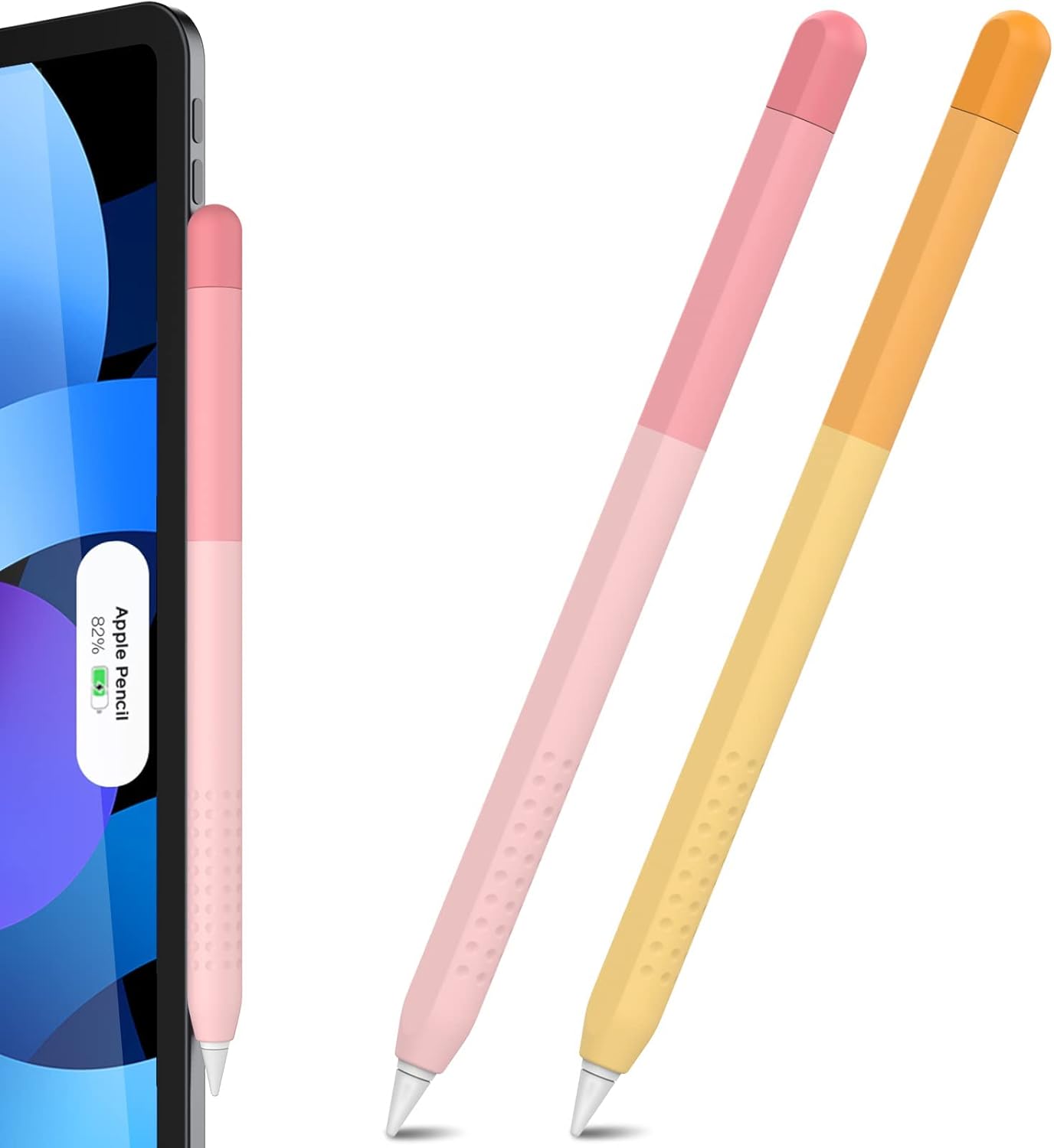 Delidigi for Apple Pencil Pro Case (2024) & Apple Pencil 2nd Generation Sleeve,Soft Silicone Grip Cover,Magnetic Charging Compatible,Double Tap Support,Gradient Color Design