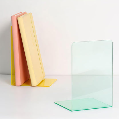 Book Stand for Display, Clear Bookends for Bookshelves, Decorative Book Holder for Music Sheets and Magazines