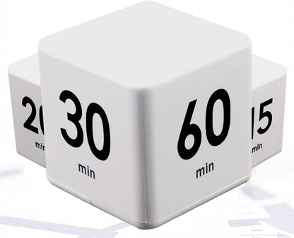 JOYIT Cube Timer 1 3 5 10 Minutes - Flip Countdown Visual Timer for Time Management, Kitchen, Workout, Study, Classroom, Office, Games