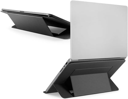 Spigen Slim Fold Portable Laptop Stand Keyboard Riser Foldable Ergonomic Angle Lift Anti-Slip Compatible with MacBook Neo, MacBook Air, MacBook Pro 11"-16" and iPad/Air/Pro and More - Black (LD201-S4)