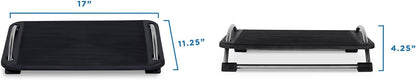 Mount-It! Tilting Footrest Under Desk | Ergonomic Office Foot Rest Adjustable | Computer Desk Foot Support | Large Platform Elevated Office Footrest with Non Slip Platform