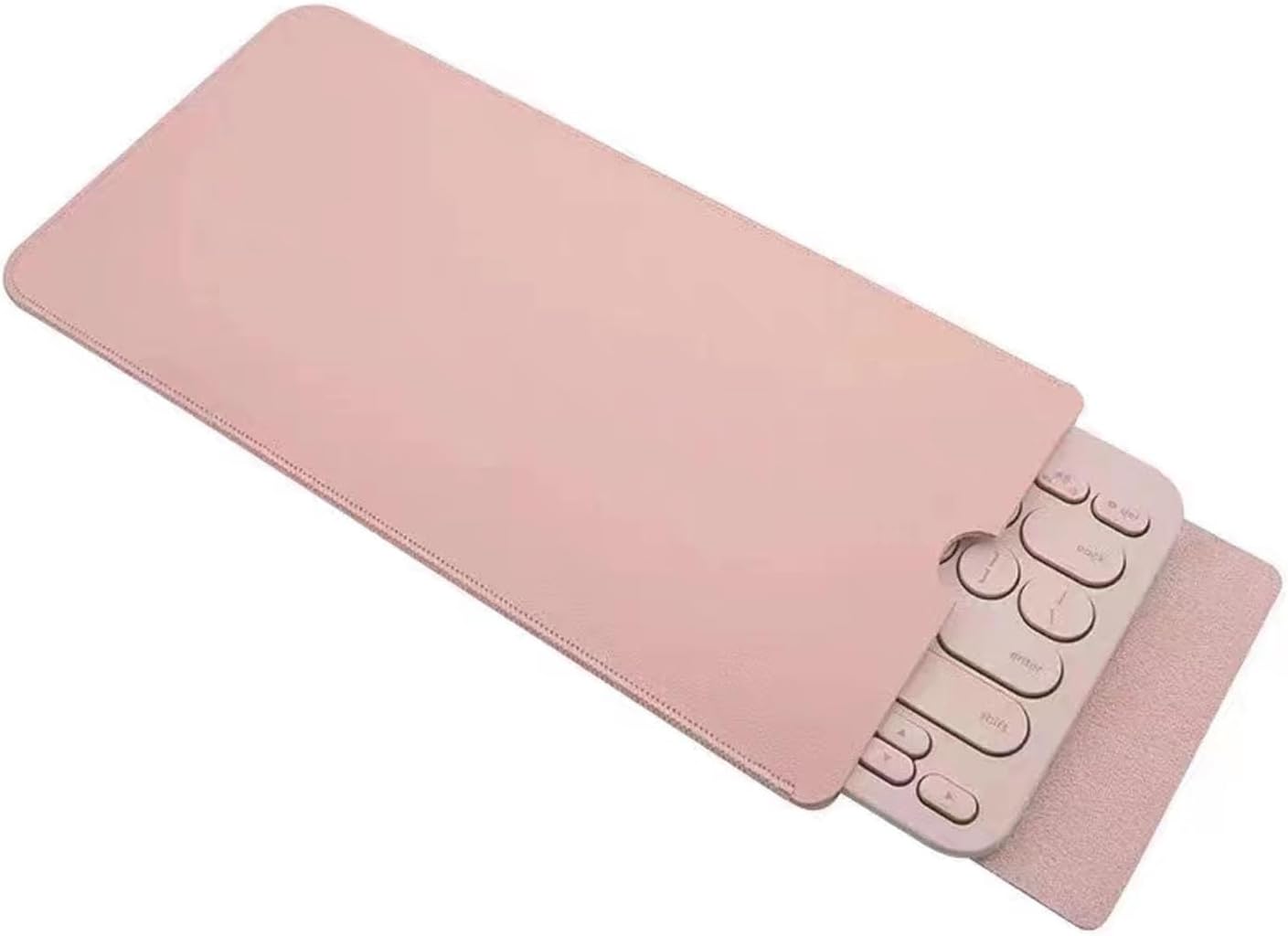 PU Leather Keyboard Sleeve Case Bag Travel Pouch for Logitech K580 K585 MK470 K40 Plus Slim Wireless Keyboards (Pink)