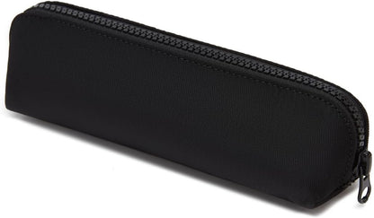 Canvas Pencil Case Cotton Canvas and Simple Multifunctional Pencil Bag Zipper Portable Storage (Black)