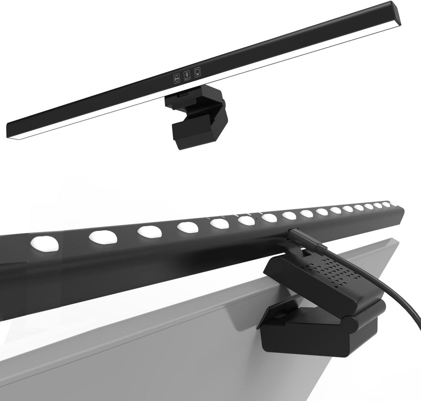 BY-J Computer Monitor Light Bar, Eye-Care USB Reading LED Task Lamp with Touch Control, Fit for Curved Monitor, No Screen Glare Dimmable Desk Lamp Computer Monitor Light Bar for Screen Home Office