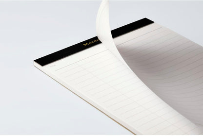 Maruman Mnemosyne Lined Notebook- Vertical A5, 5.83" x 8.27", 70 Sheets / 140 Pages, 7mm College Ruled With Center Line Journal, Perforated Pages & Wire-Bound to Lay Flat, Black, Made in Japan - Colors B