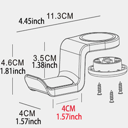Headphone Hook Under Desk Holder Hanger Nylon 360° Rotating Adjustable Lightweight Students' Desk Hook Mount for Desk & Table Bag Backpack Headset Hook with 50lb Capacity (Screw Fixation)