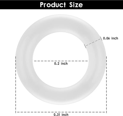 200Pcs Clear O-Ring Switch Dampeners Keycap for Mechanical Keyboard Cherry Mx, White…