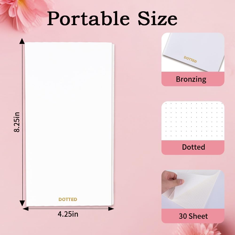 qianshan Travelers Notebook Inserts with PVC Sleeve,Undated Weekly Planner,Weekly To Do List Notepad,TN Journal,30 Sheets,8.5" x 4.7",Pocket Travelers Notebook for Journals,Diaries,Planners,Pink Cat