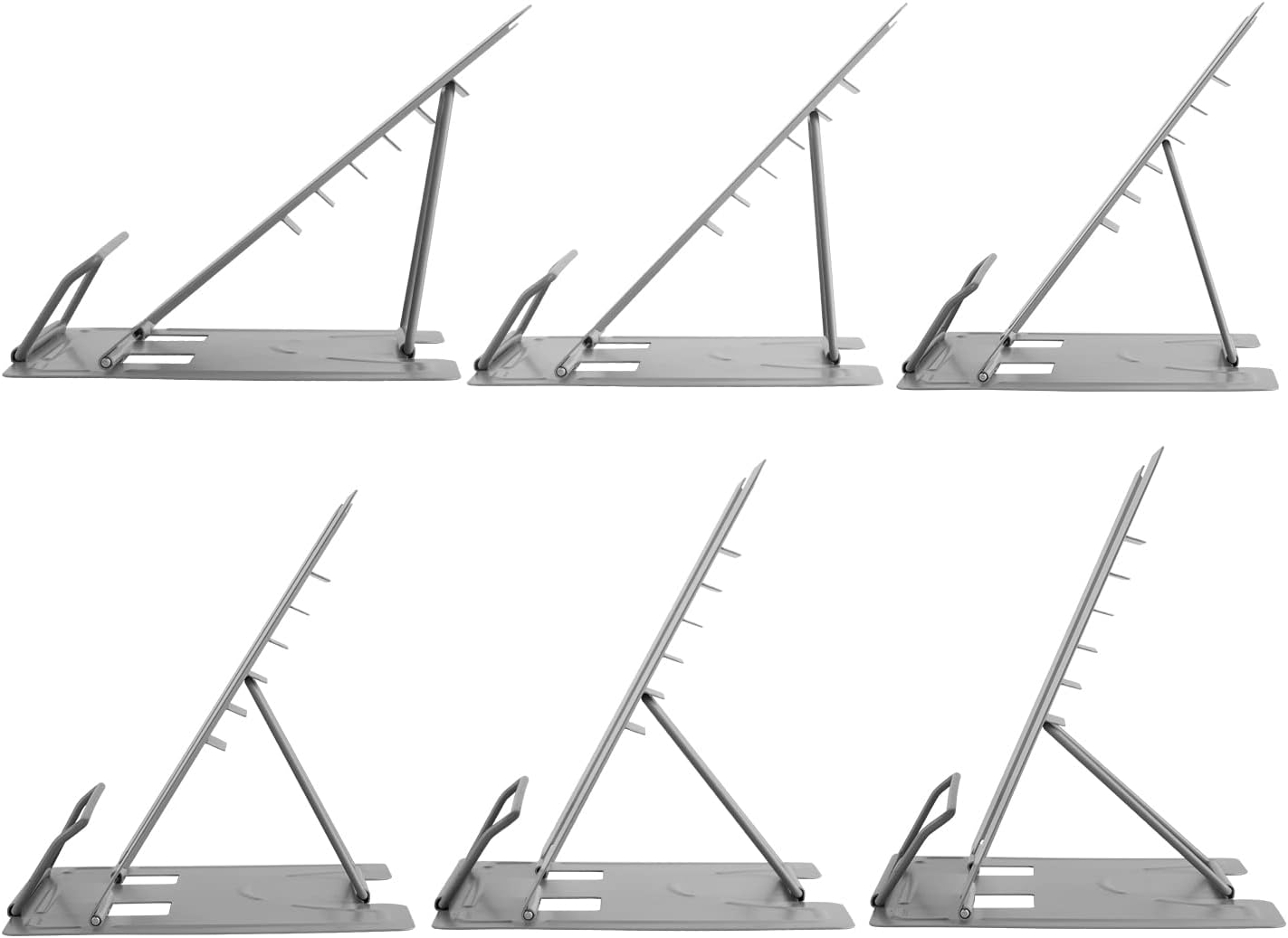 Honagu Book Stand Metal Desk Book Holder, Book Holders for Reading Hands Free, Adjustable Cookbook Documents Holder, Portable Bookstand for Music Books, Textbook, Recipe, Tablet, Ipad (Black)