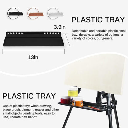 Art Easel Stand for Painting and Sign - RRFTOK 17 to 66 Inch Adjustable Aluminum Tripod Easels for Display, Portable Canvas and Poster Stand with Carry Bag for Beginners, Students and Classroom Use