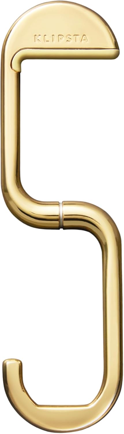FLIP Bag Hook - Newly Redesigned. Portable Purse Hanger for Table with Magnetic Closure - Now Holds up to 50 lbs (Gold)
