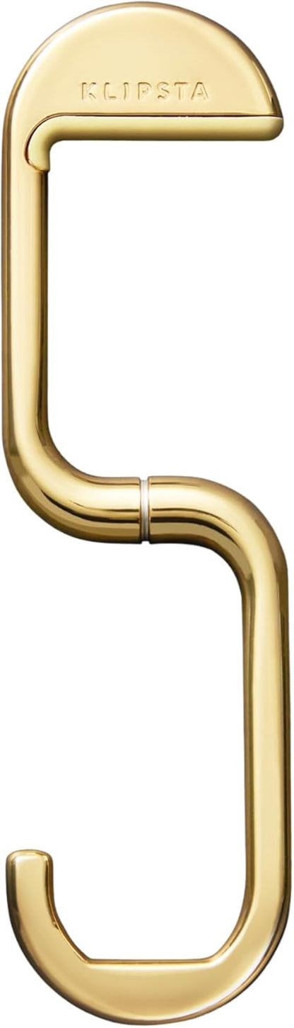 FLIP Bag Hook - Newly Redesigned. Portable Purse Hanger for Table with Magnetic Closure - Now Holds up to 50 lbs (Gold)