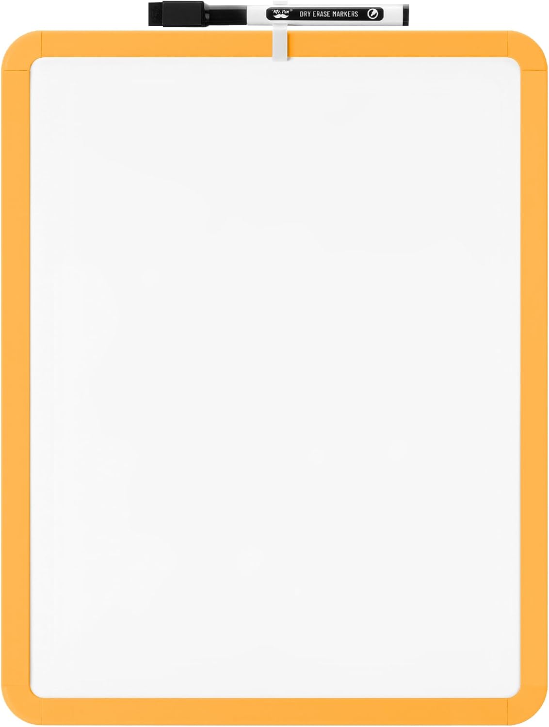 Mr. Pen- Dry Erase Board, 14” x 11” with a Black Dry Erase Marker, White Frame, Small Mini White Board for Students, Fridge, Wall, Locker, Includes Double Sided Tapes