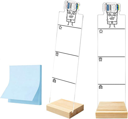 Monitor Memo Board Computer Monitor Memo Board Sticky Note Organizer Hold On Partner Im Overstimulated Sign Acrylic Desk Accessories Removable Wooden Base Set Sticky Notes 100 Sheets 11.8×3.1 inches