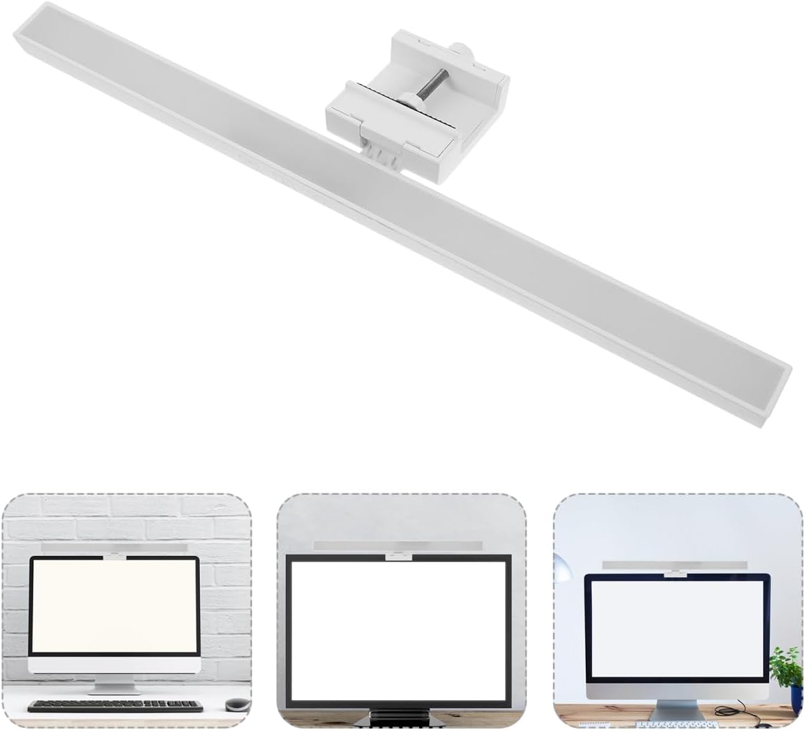 COHEALI Dimmable Eye Caring LED Monitor Light for Office and Home Use Adjustable Screen Hanging Light Bar for Reading and Gaming Modern Eye Protection Desk Lamp