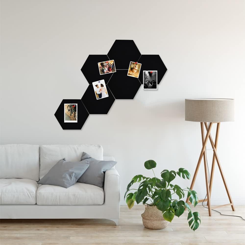 Vuzvuv Black 28"x16" Large Cork Board with 50 Push Pins & Sticky Notes, Self-Adhesive Bulletin Board for Wall, Felt Pin Vision Board for Paste Notes,Schedules Offices Home
