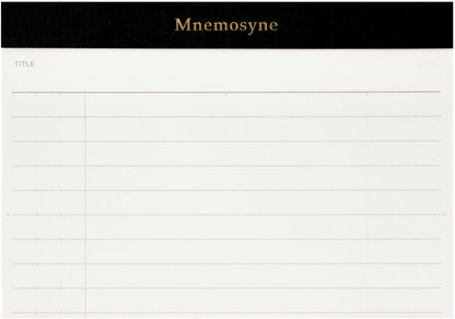 Maruman Mnemosyne Lined Notebook- Vertical A5, 5.83" x 8.27", 70 Sheets / 140 Pages, 7mm College Ruled With Center Line Journal, Perforated Pages & Wire-Bound to Lay Flat, Black, Made in Japan - Colors B