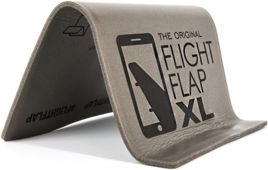 Flight Flap Airplane Phone Holder, Flexible Cell Phone Holder, Folding Cellphone Stand for Desk, Bed, Office, Treadmill - Airplane Gadgets for Long Travel Accessories - Plane Essentials (Green)