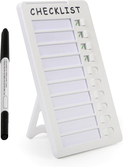 Dry Erase Chore Chart, Standable Whiteboard Checklist Board, Chore Chart for Kids Routine Chart with a Pen (Standable)