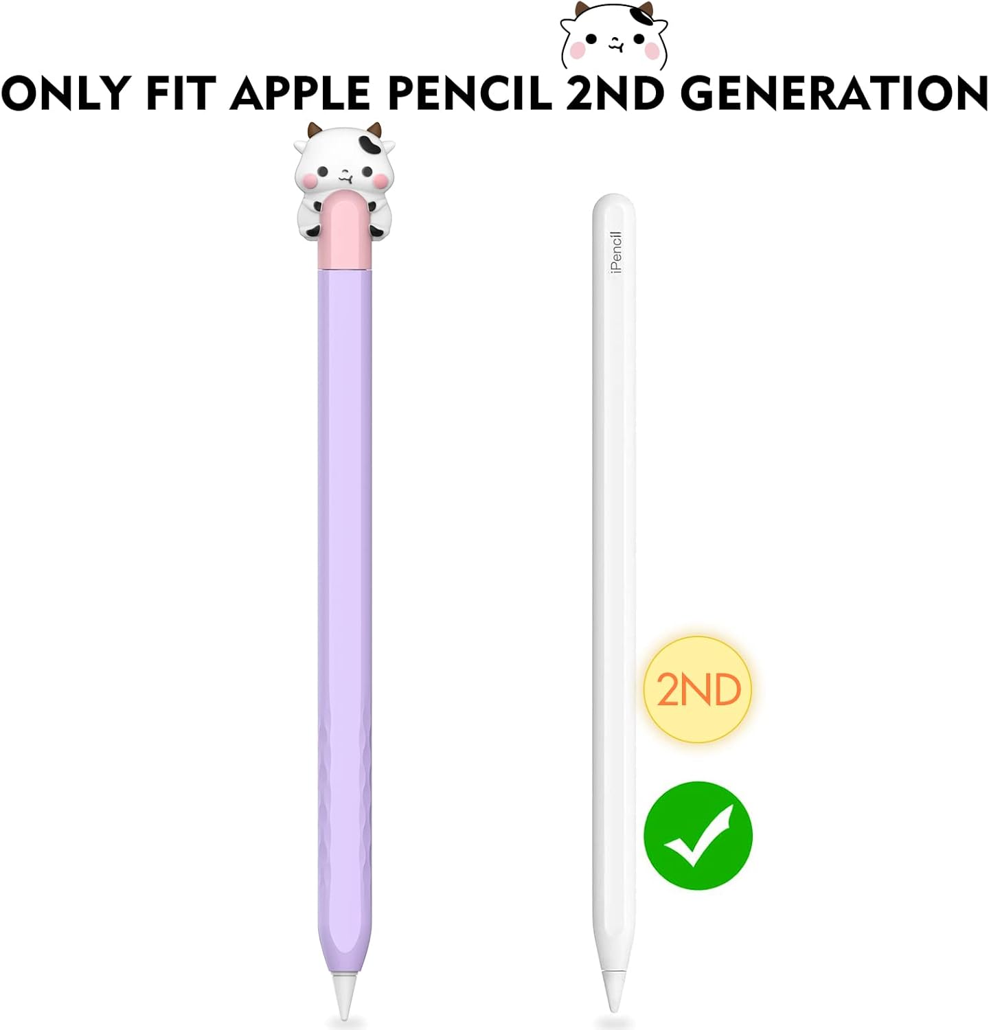 NIUTRENDZ Cute Bear Apple Pencil Case for Apple Pencil 2nd Generation Case Silicone Protective Cover Sleeve Skin Accessories (Brown, Apple Pencil 2nd Generation)