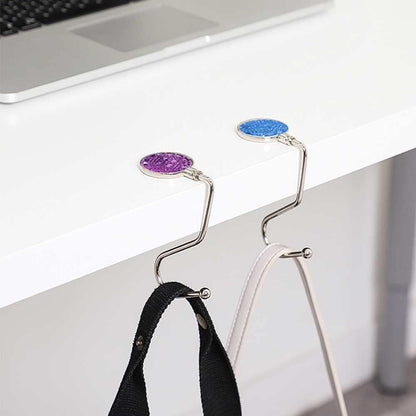 TopHomer Portable Table Bag Holder Hanging Bag Hook Cute Home School Library Office Under Hanging Metal Holder Gifts