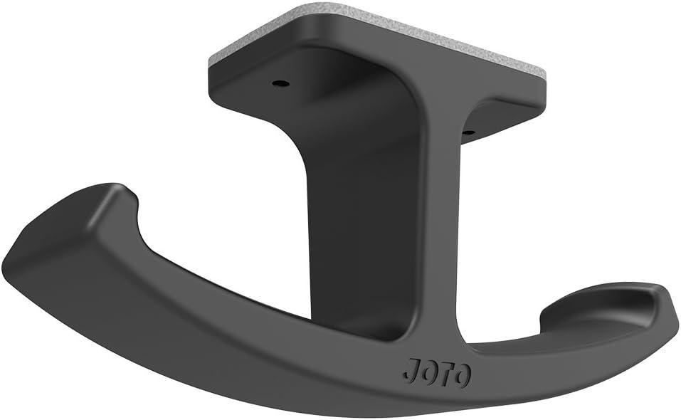 JOTO Headphone Stand Hanger, Silicone Under Desk Dual Headset Holder Mount Hook Hanger for Gaming Headphone Earphone -Black