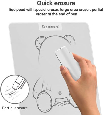 UNCLE BOARD 10 inch x 6 inch Dry Erase Board, Magnetic Small White Board with 3 Magnetic Pens, Portable Student Whiteboard - Perfect for Planning, Drawing, Memos, to-Do Lists.
