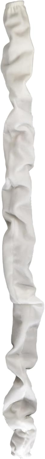 Chandelier Fabric Cord Cover 1 Pack White Chain Cover 70.8 inches Brushed Polyester Fabric Chain Sleeve for Chandelier Cord Hider Cable Management (None Touch Fasteners)