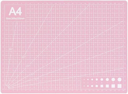 A4 Self-Healing Cutting Mat, Double-Sided Craft Mat with Grid Lines, Precision Rotary Cutting Board for Office Desk, Art Craft, Sewing, Hobby, and DIY Projects - 9x12 Inches