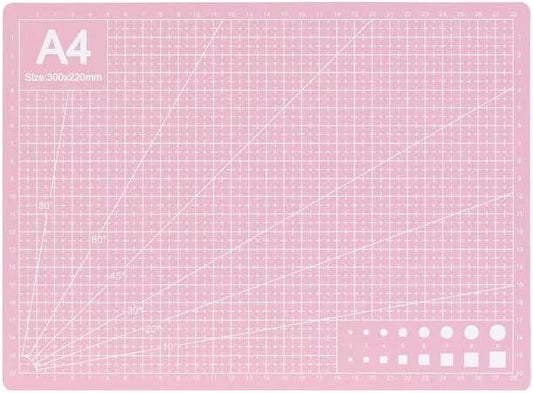 A4 Self-Healing Cutting Mat, Double-Sided Craft Mat with Grid Lines, Precision Rotary Cutting Board for Office Desk, Art Craft, Sewing, Hobby, and DIY Projects - 9x12 Inches