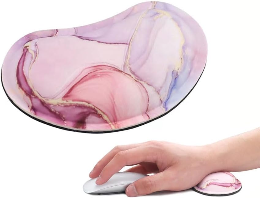 MXCOIRTP Wrist Rest for Mouse, Ergonomic Memory Foam Wrist Cushion Support Pad, Mouse Wrist Pad with Non-Slip Base for Typing Pain Relief, Office, Home, Gaming, Computer, Black