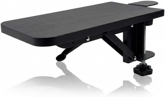 Arm Rest for Desk Elbow Support Black 9.57 x 4.8 Inch,Foldable Computer Desk Armrest Extender Tray,Ergonomic Relieve Stress,Eliminate Pain,Reduce Office Occupational Chronic
