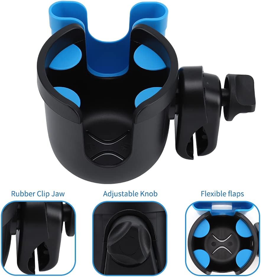 Accmor 2-in-1 Walker Cup Holder with Phone Holder, Wheelchair Cup Holder, Rollator Cup Holder, Cup Phone Holder for Walker, Wheelchair, Rollator, Mobility Scooter