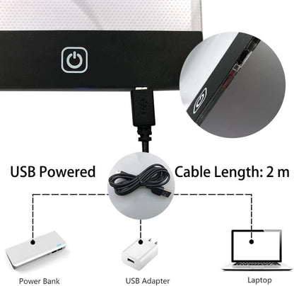 A4 Light Pad for Diamond Painting - Sponake Light Board Tracing with 3 Level Brightness Apply to Full Drill & Partial Drill 5D Diamonds Art - Craft, Sketching, Animation,Weeding Vinyl