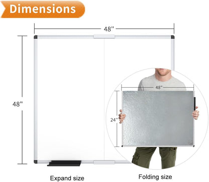 VIZ-PRO Magnetic Dry Erase Board, 24 X 18 Inches, Silver Aluminium Frame