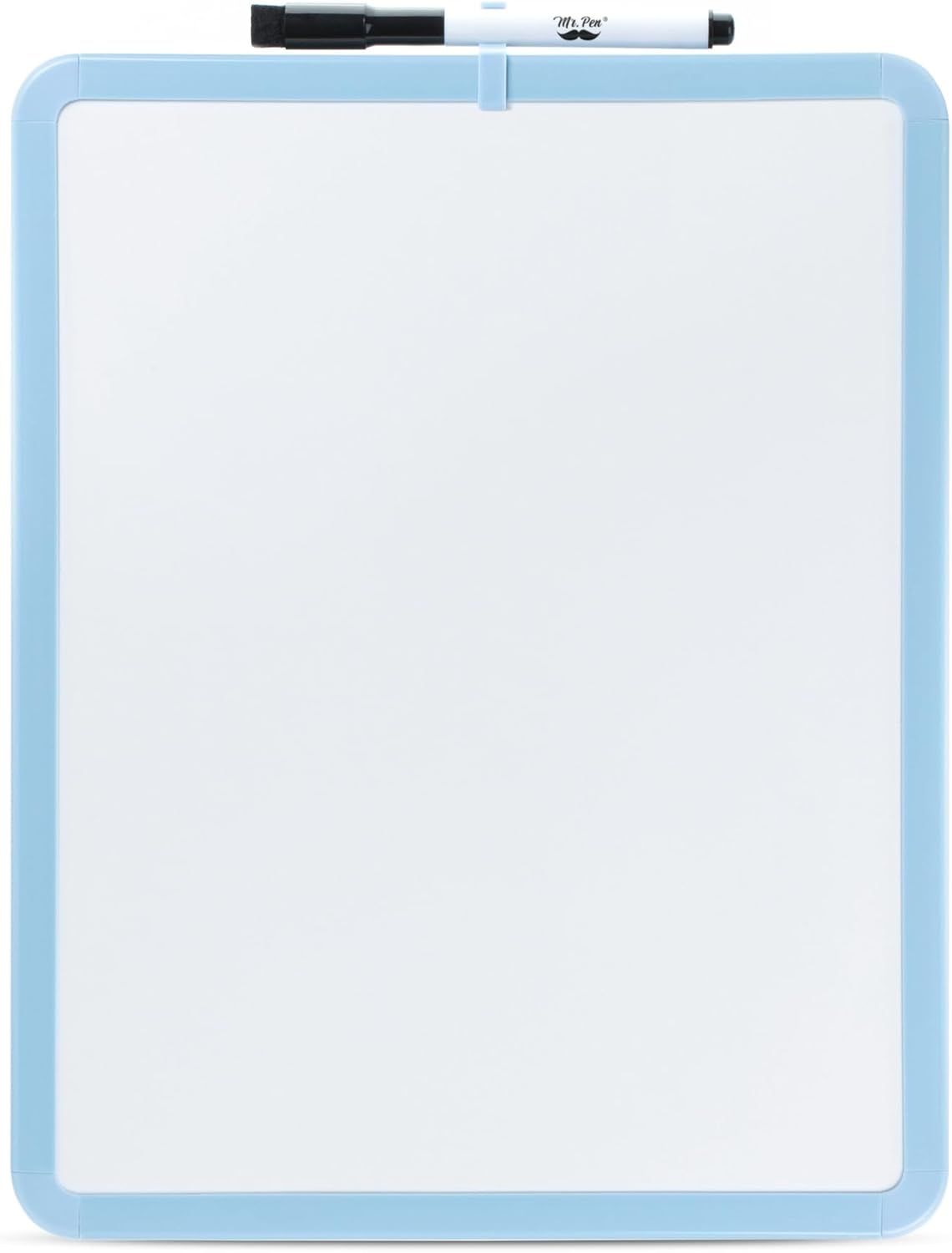 Mr. Pen- Dry Erase Board, 14” x 11” with a Black Dry Erase Marker, White Frame, Small Mini White Board for Students, Fridge, Wall, Locker, Includes Double Sided Tapes