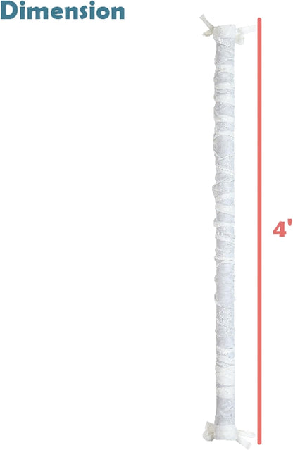 Aspen Creative 15013-21A, 6' Wheat Faux Silk Fabric Cord & Chain Cover, Easy to Install for Lighting Fixture, Cable Management, Lamp Wire Cover