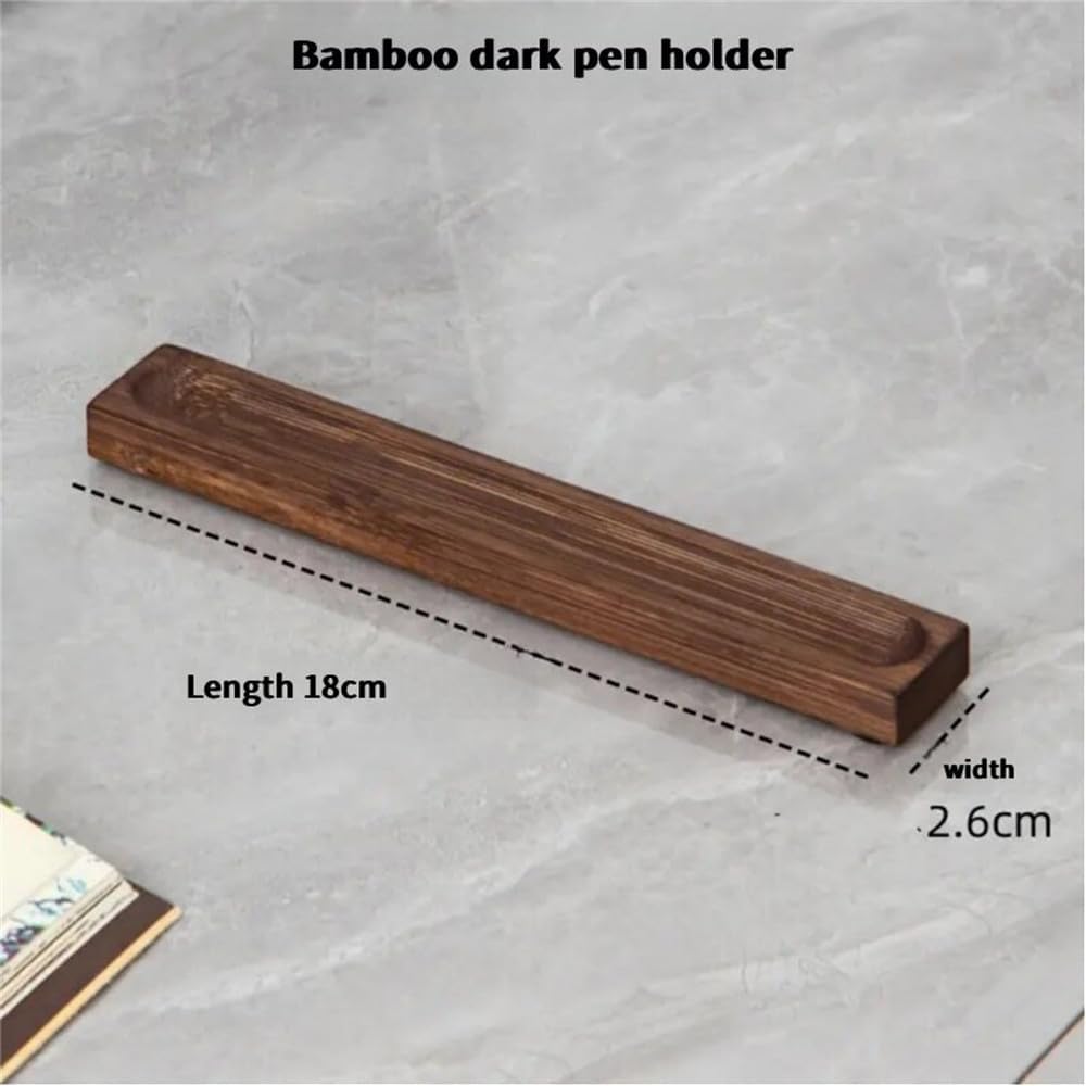 Pen holder Organizer of Office desks,Walnut Desk Pen Stand,Wave Pen Tray Accessory,Teacher Gifts,Suitable for School,Home,Desktop Art Accessories (Walnut, 5 Grid)