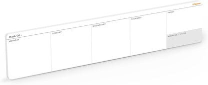 Notsu Weekly Planner Notepad | Tear Off Desk Calendar Pad, Undated | Mini Desk Planner Pad, Fits Alongside Keyboard | 50 Sheets, Thick Paper