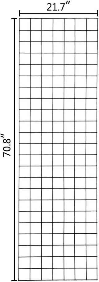 Bonnlo 6' x 2' Wire Grid Panel for Retail Display Gridwall, Wire Grid Wall Display Rack, 3-Pack Black
