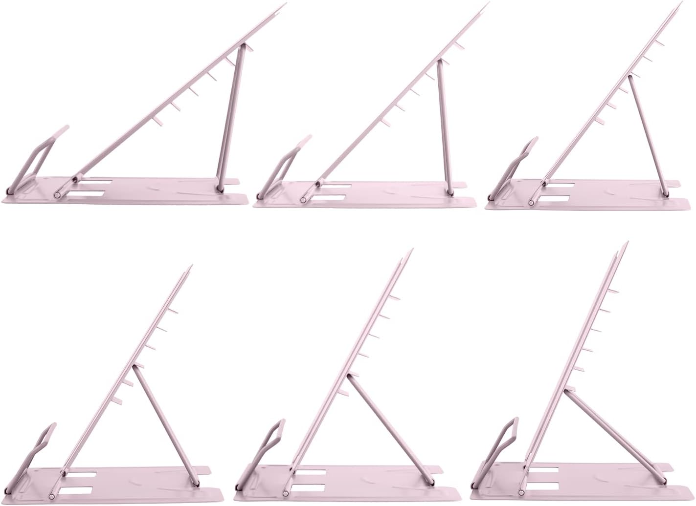 Honagu Book Stand Metal Desk Book Holder, Book Holders for Reading Hands Free, Adjustable Cookbook Documents Holder, Portable Bookstand for Music Books, Textbook, Recipe, Tablet, Ipad (Black)