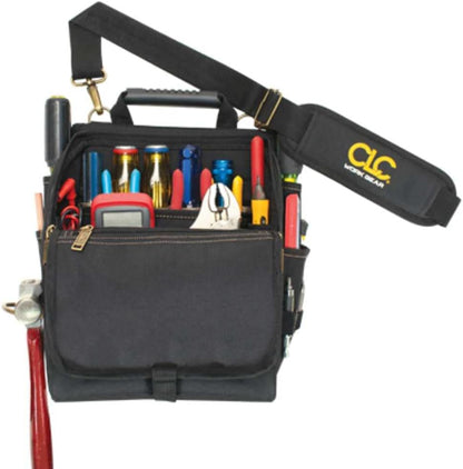 CLC Custom Leathercraft 1509 Zippered Professional Electricians Tool Pouch, 21 Pocket , Black