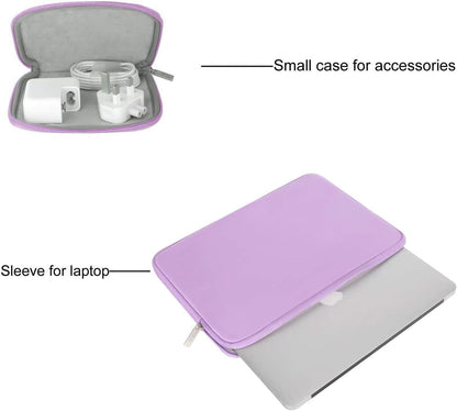 MOSISO Laptop Case 13.3 inch, 13-13.3 inch Laptop Sleeve Bag Compatible with MacBook Air/Pro 13/Pro 14 M5 M4 M3 M2 M1, HP Dell ASUS Lenovo, Neoprene Computer Sleeve Bag with Small Case, Baby Pink - Colors A