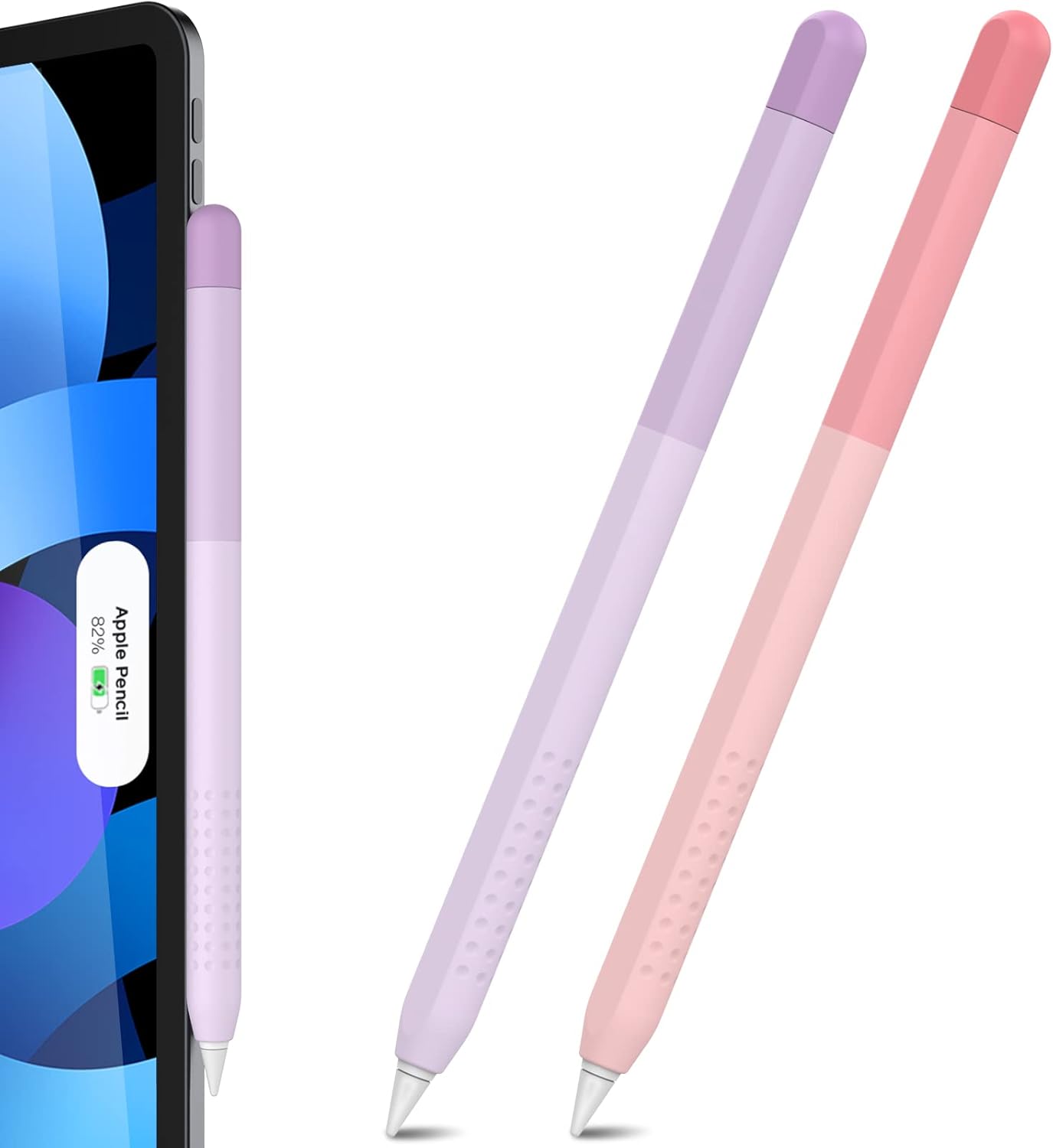 Delidigi for Apple Pencil Pro Case (2024) & Apple Pencil 2nd Generation Sleeve,Soft Silicone Grip Cover,Magnetic Charging Compatible,Double Tap Support,Gradient Color Design