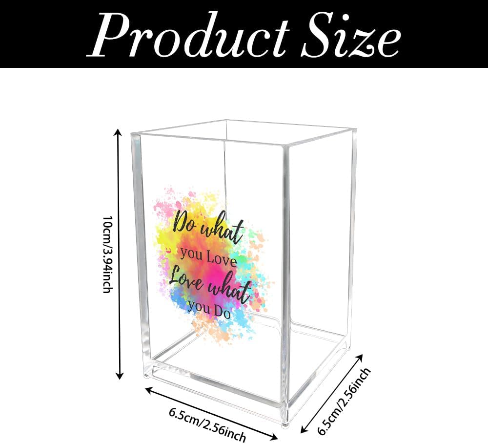 Unique Gifts for Artists Women Men The Earth Without Art Is Just EH Acrylic Pen Holder Christmas Valentines Birthday Gifts for Artists Art Lovers Painters Teachers Friends Paint Brush Holder