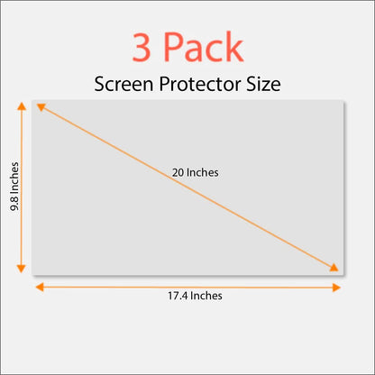 Anti-Glare and Anti Finger Print Screen Protector (3 Pack) for 20 Inches Widescreen Desktop Monitor